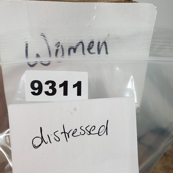 Vince Trucker Jacket Womens XS Blue Denim Y2K Stretch Biker 90s Distress Cowgirl - Picture 11 of 12